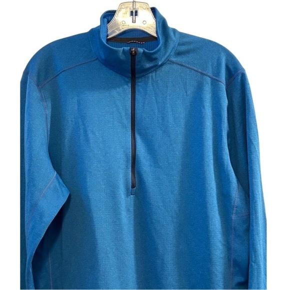 Patagonia Men's L Blue 1/4 Zip Pullover Baselayer Long Sleeve Top - Picture 2 of 14